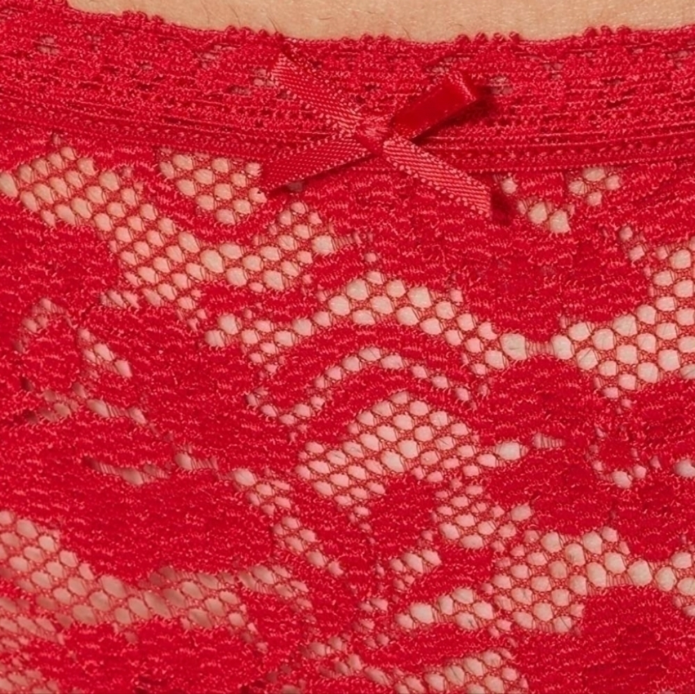 Iris Lilly London NEW 3 pack red lace thong underwear sz. M - Picture 2 of 10